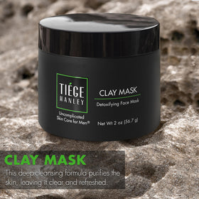 Tiege Hanley application on face demonstration showing quick weekly use benefit