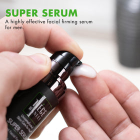 Tiege Hanley serum droplet texture highlighting lightweight absorption benefit