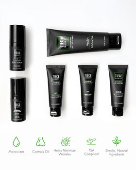 Tiege Hanley exfoliating scrub texture detail showing buffing particles for smoother skin