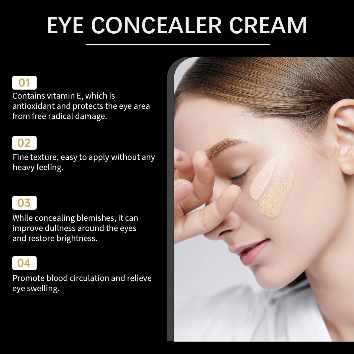 Tiejdhr in-use applying under-eye for immediate brightening and smoothing