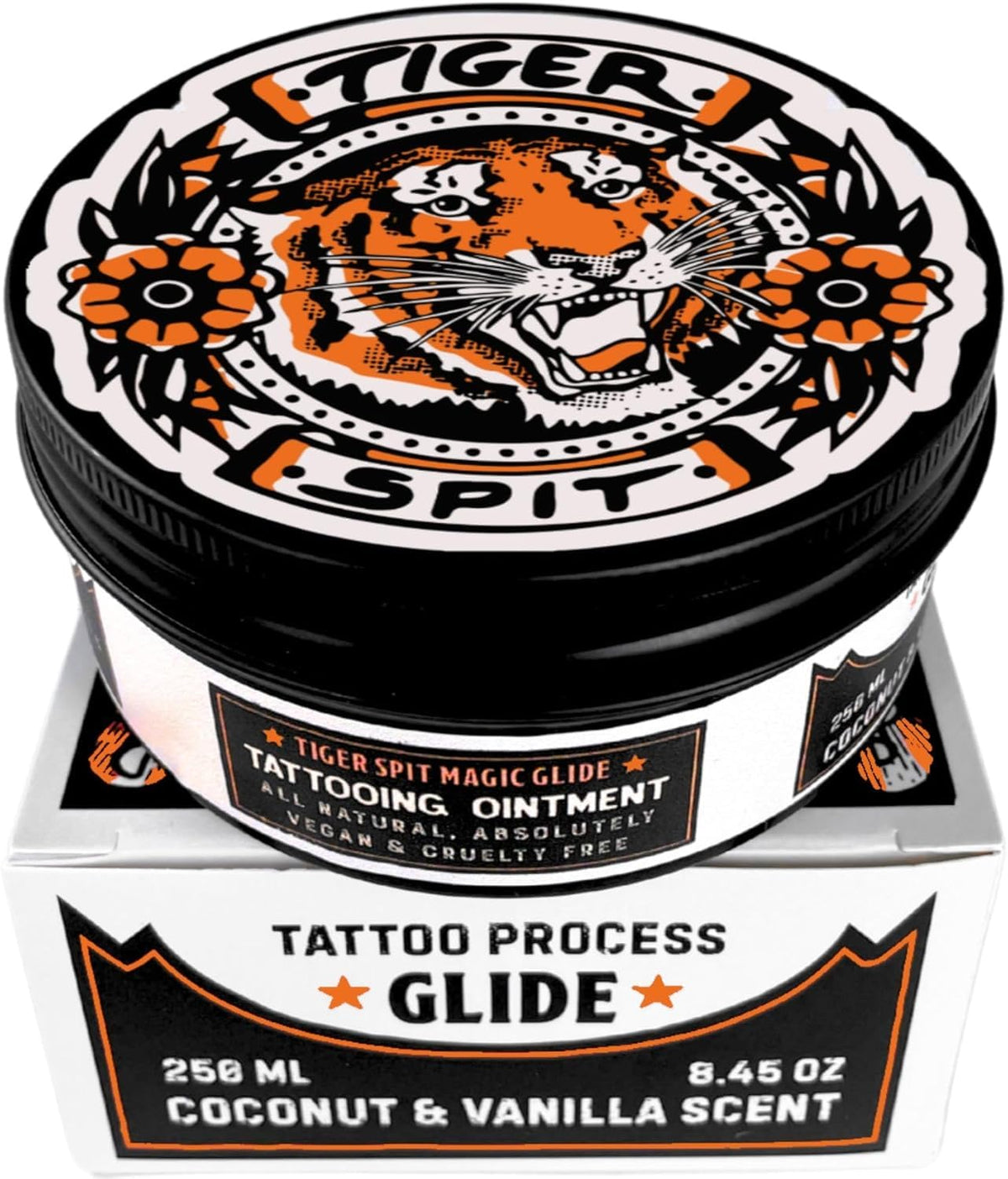 TIGER SPIT front packaging showing clear product branding and professional size