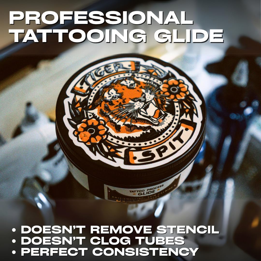 TIGER SPIT open cap showing smooth texture for easy fingertip application