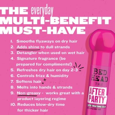 TIGI After Party label close-up highlighting key ingredients and benefits