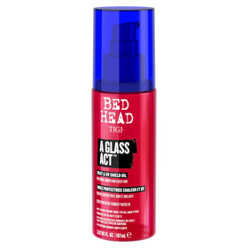 TIGI Bed Head front packaging showing bottle and label, highlighting protection benefits