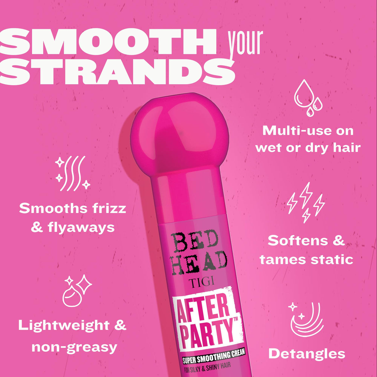 TIGI Bed Head applied to damp hair before blow-dry for faster styling