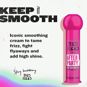 TIGI Bed Head cream on palm ready to apply for frizz control
