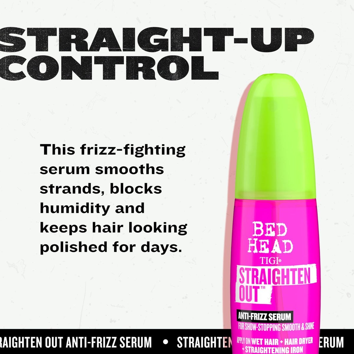 TIGI Bed Head being applied to damp hair for smoother styling