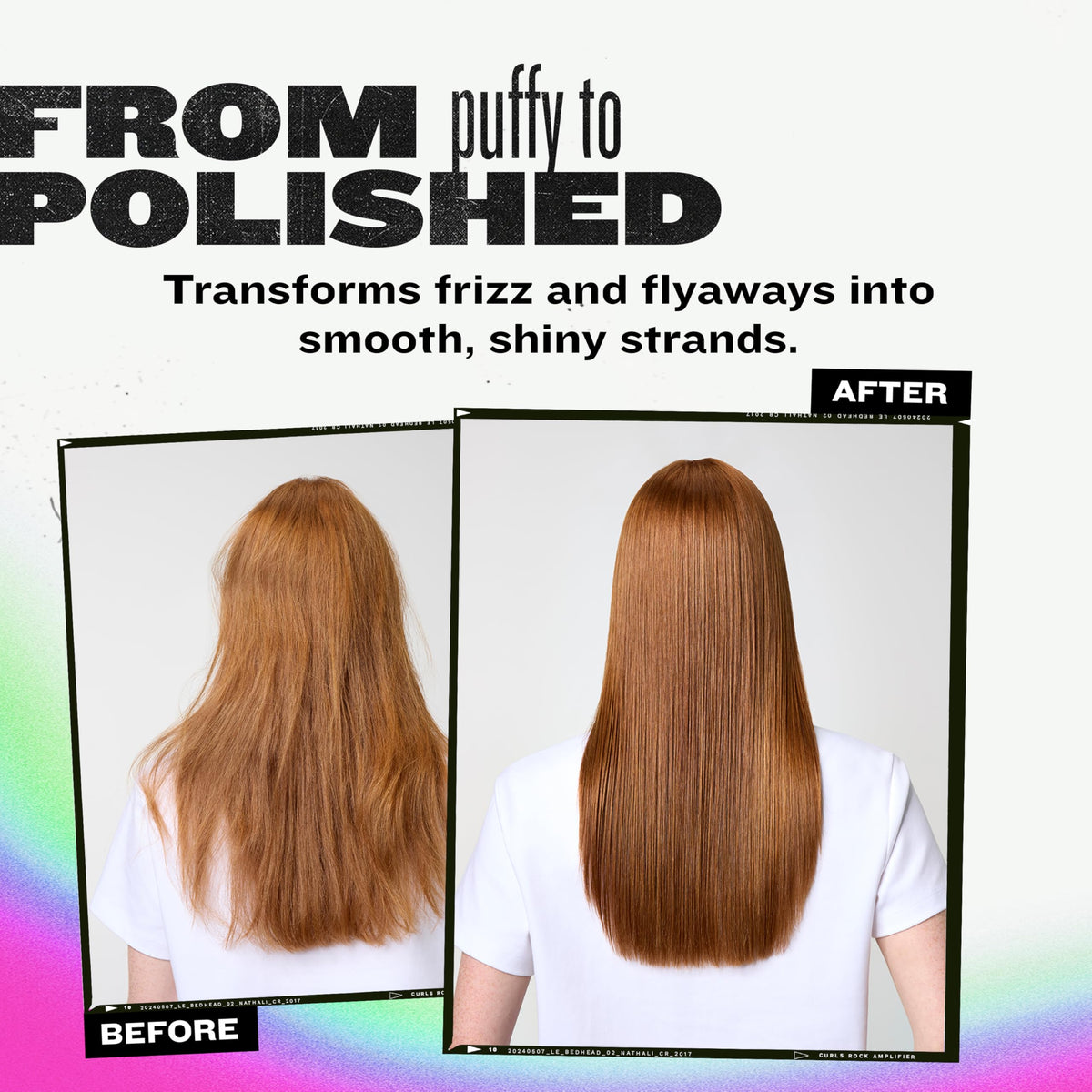 TIGI Bed Head used while blow‑drying with a brush for sleek finish