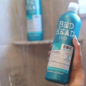 TIGI Bed Head creamy conditioner texture swiped for hydration and smoothing