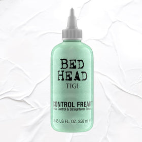 TIGI Bed Head size comparison in hand illustrating 8.45 fl oz capacity and travel visibility