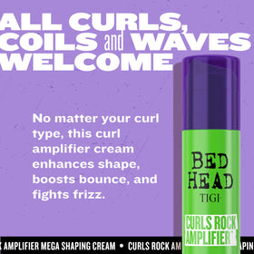 TIGI Bed Head next to jojoba oil bottle to emphasize nourishing ingredients