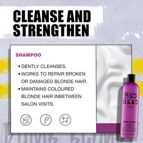 TIGI Bed Head shampoo texture close-up demonstrating rich lather and hydration