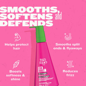TIGI Bed Head creamy leave-in texture swirled to show lightweight formula
