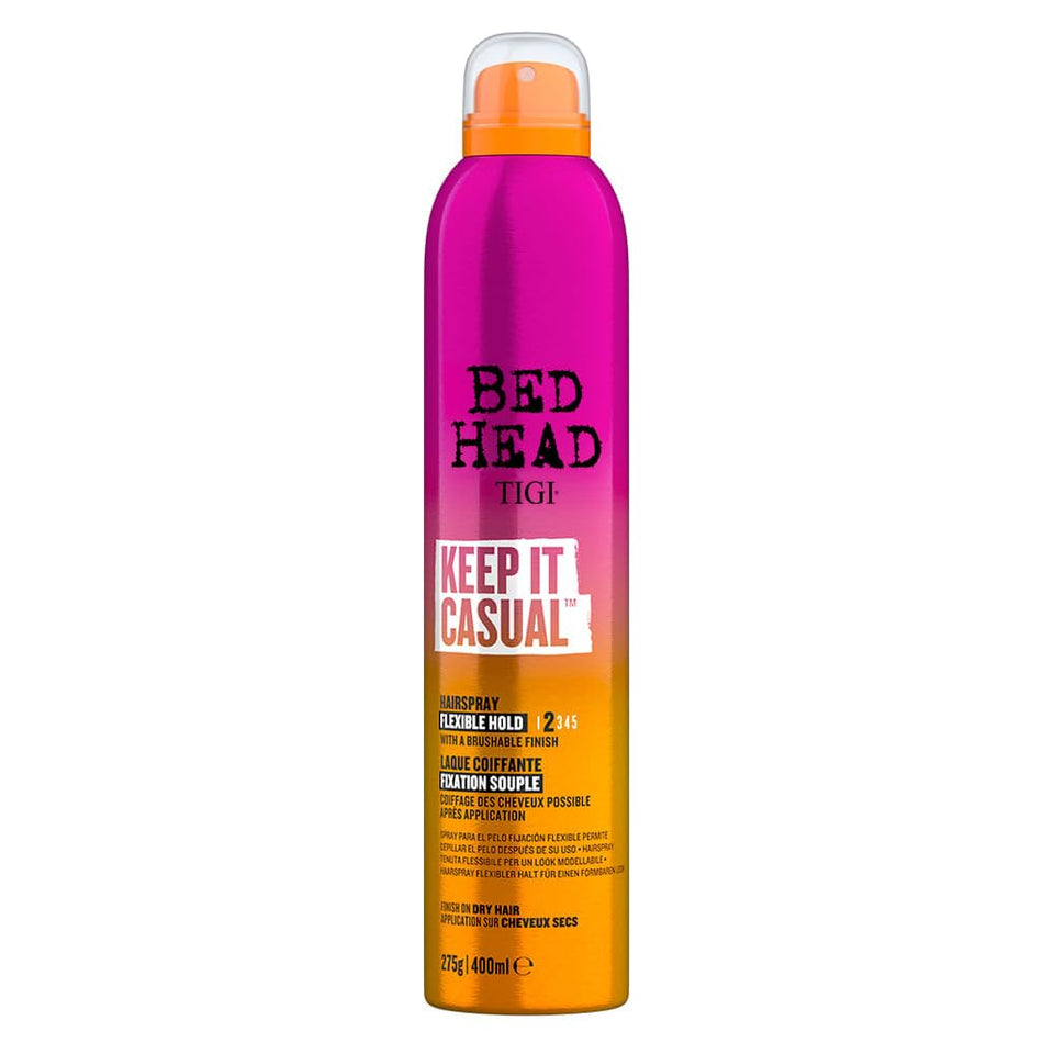 TIGI Bed Head front package showing brushable hold and frizz control
