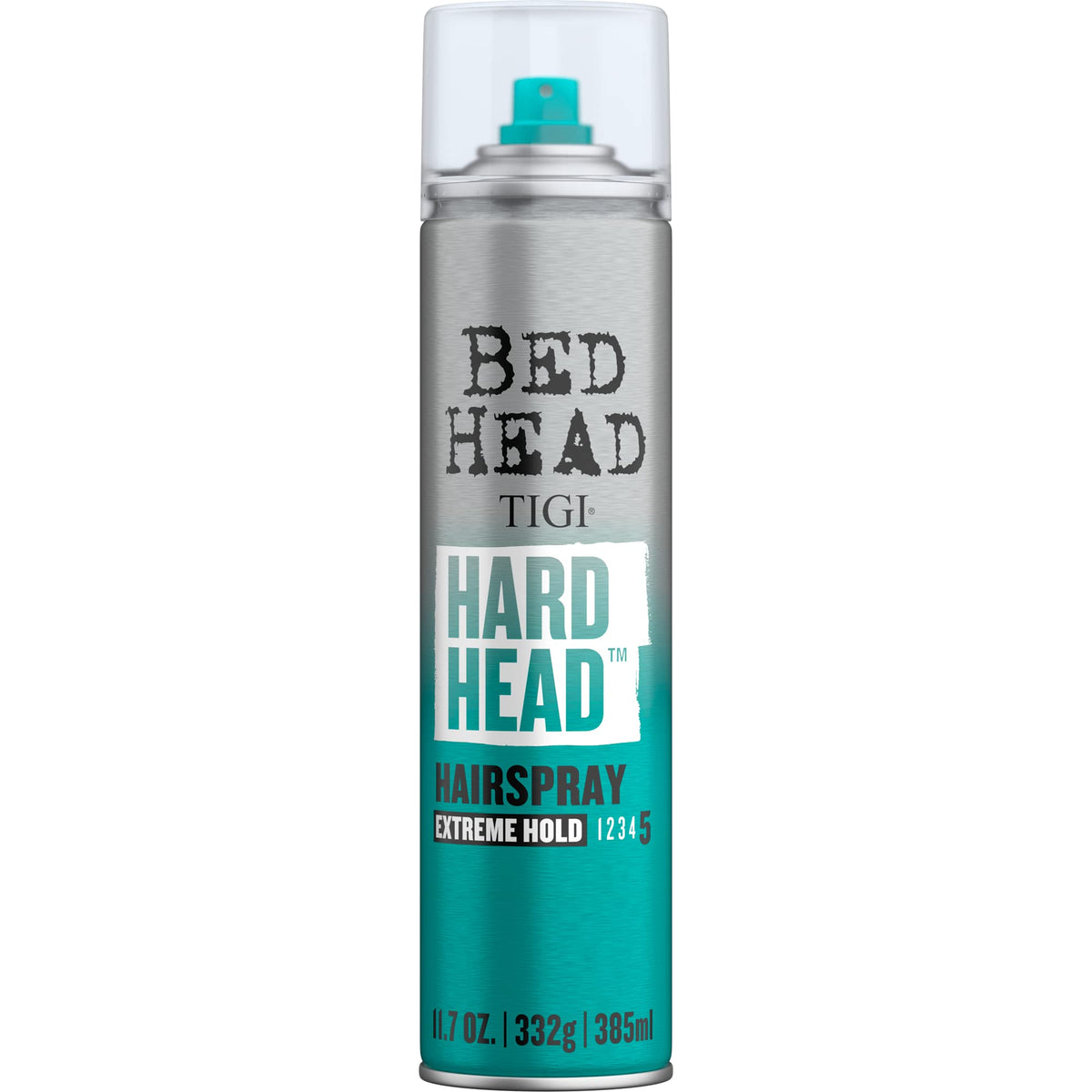 TIGI front packaging showing strong hold and product size benefit