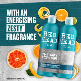 TIGI Bed Head conditioner in use in shower showing easier detangling benefit