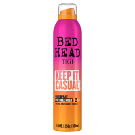 TIGI Bed Head front can showing packaging and size with clear branding benefit hold