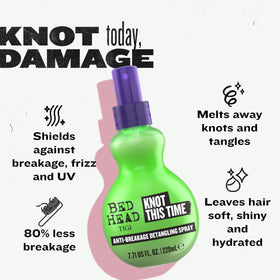 TIGI Bed Head being applied to curly hair to refresh and reduce tangles