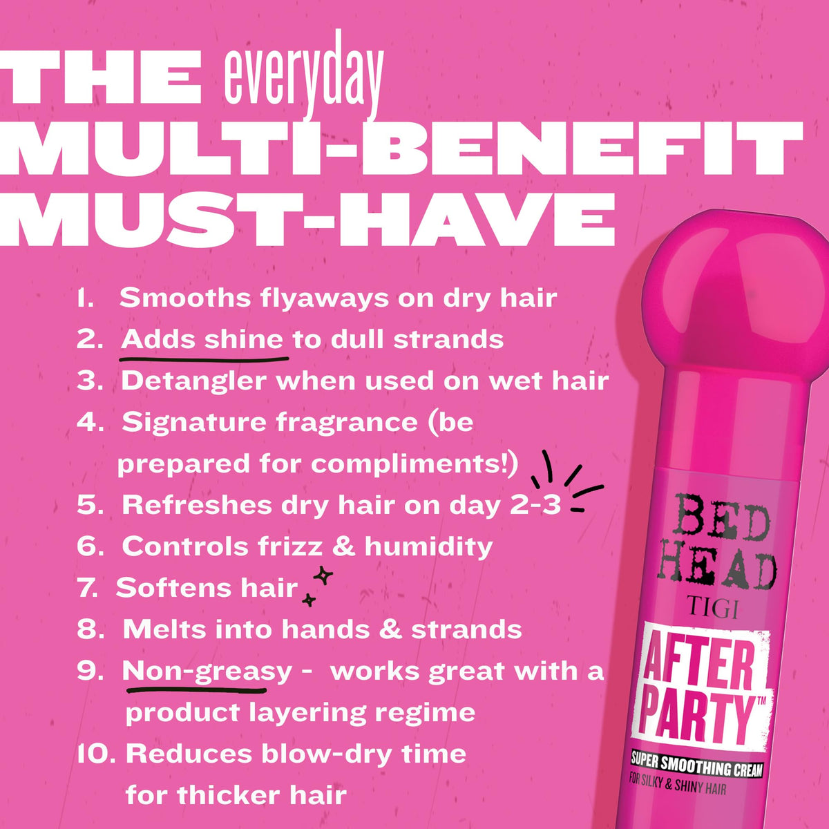 TIGI Bed Head on bathroom counter in a styling routine for convenience benefit