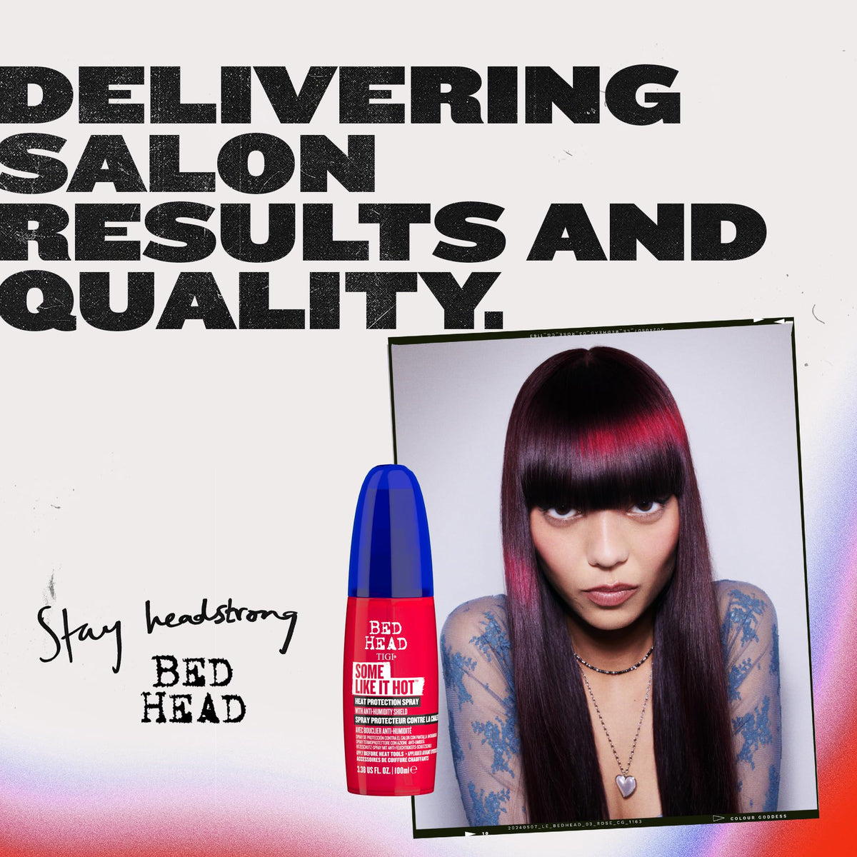 TIGI Bed Head used during blow-dry for smoother styled hair