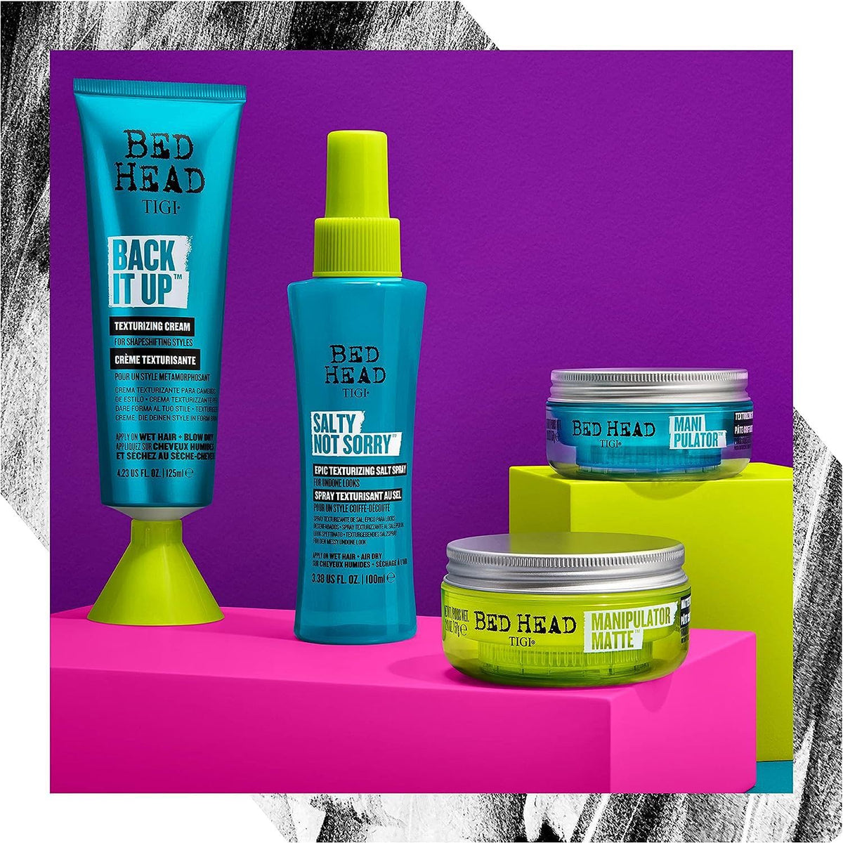 TIGI Bed Head Manipulator ingredient list closeup highlighting formulation transparency
