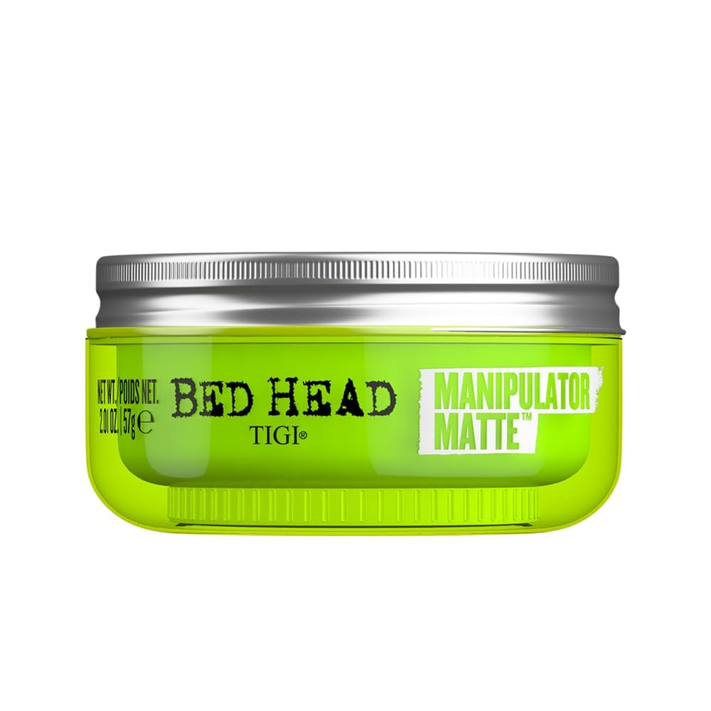 TIGI Bed Head jar front view showing label and compact packaging benefit