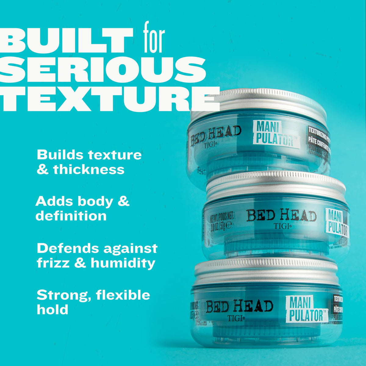 TIGI Bed Head short-hair before and after texture boost and definition