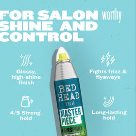 TIGI Bed Head nozzle close-up for precise spray application benefit