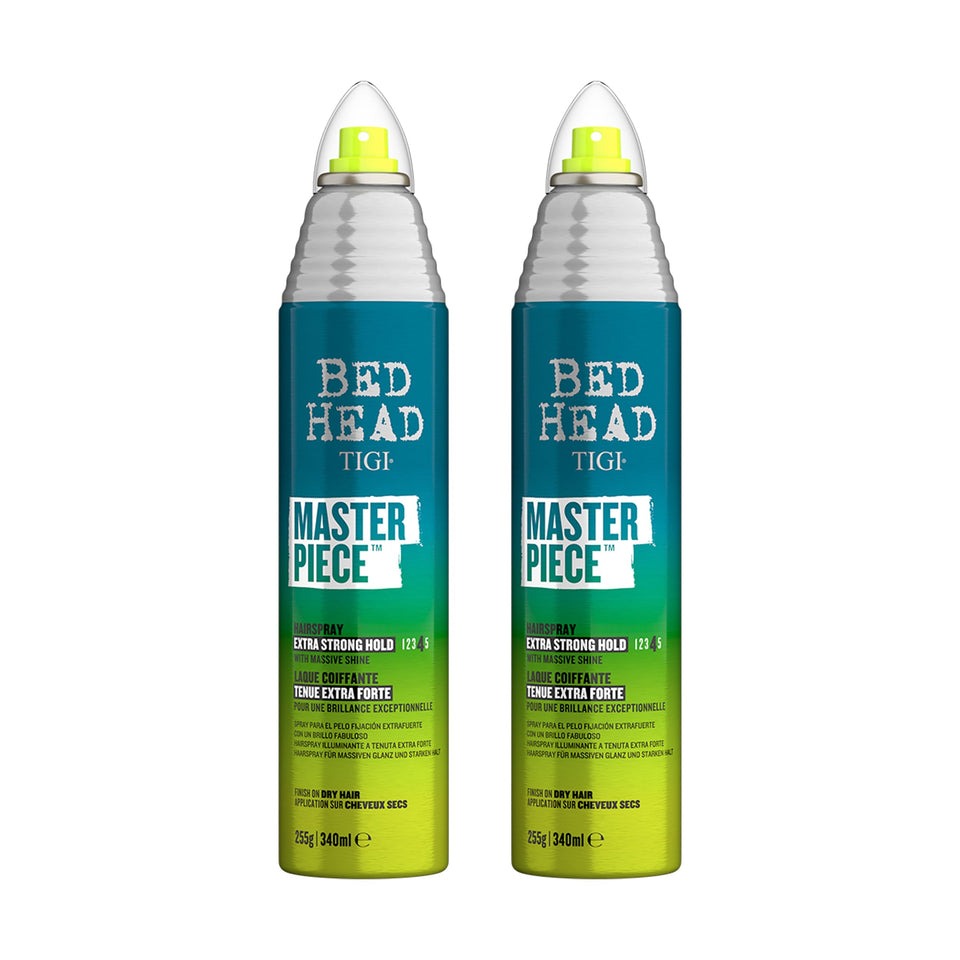 TIGI Bed Head front packaging showing two 9.5 oz cans and branding for value