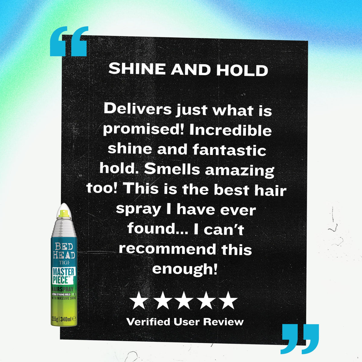 TIGI Bed Head used during styling session delivering salon-quality shine