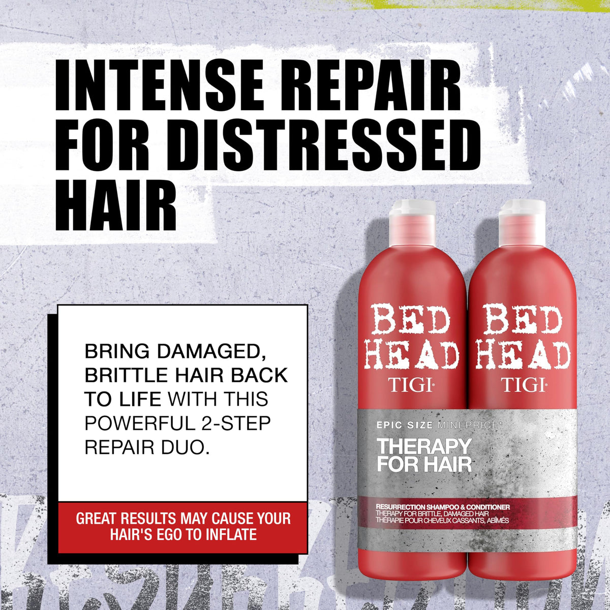 TIGI Bed Head pump and cap detail highlighting easy dispensing and control