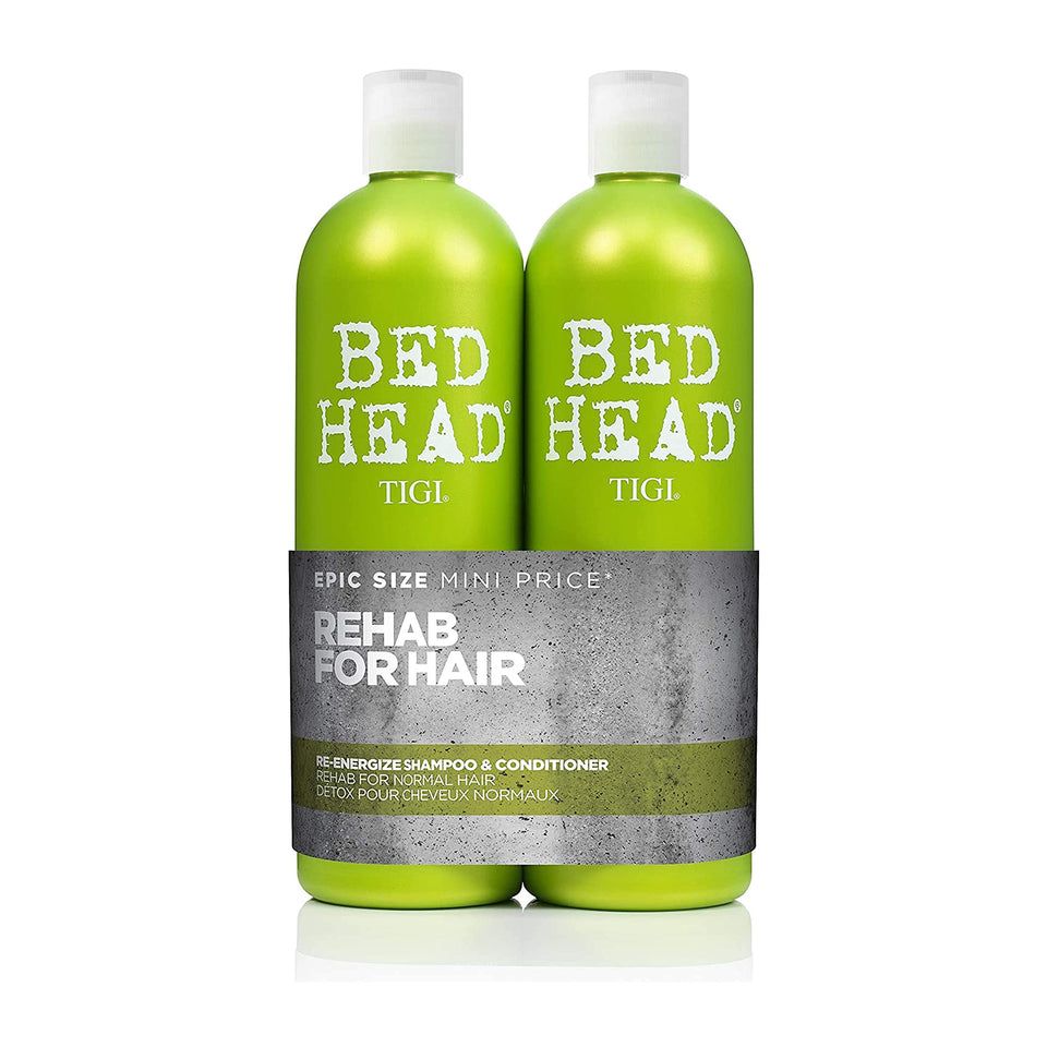 TIGI Bed Head front packaging showing duo and benefits