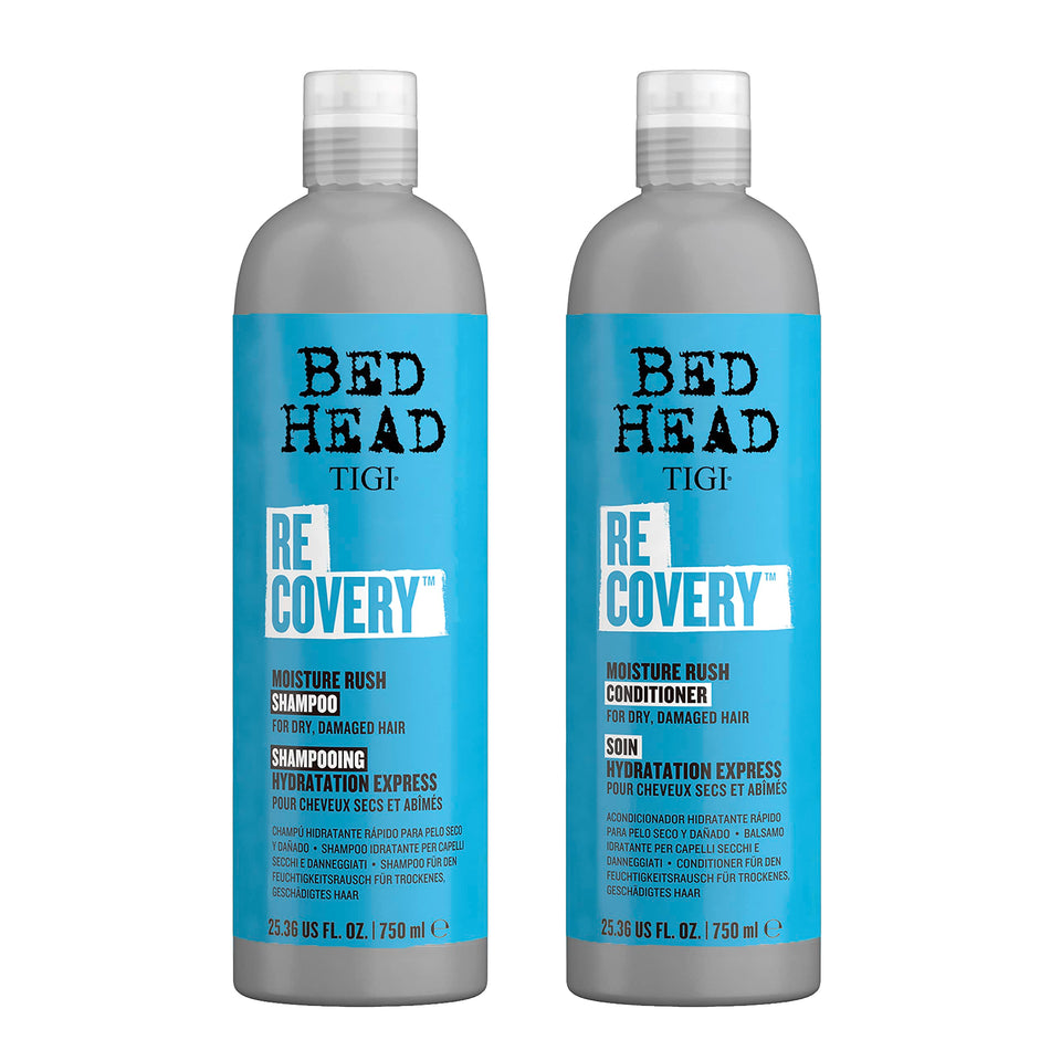 TIGI Bed Head front packaging showing full-size duo and benefits