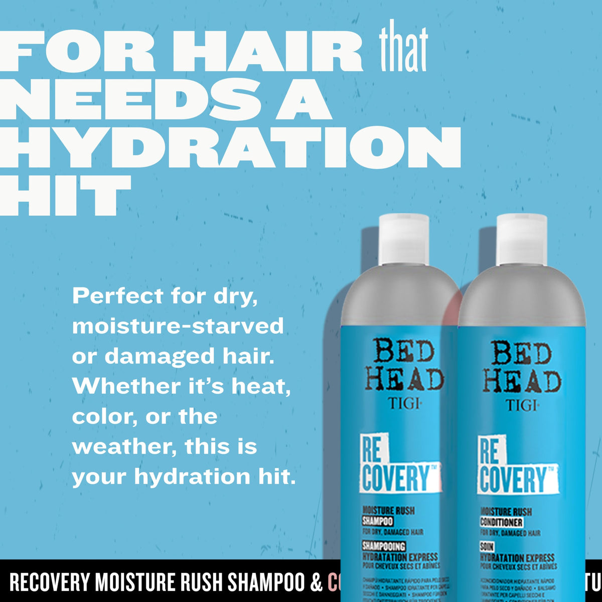 TIGI Bed Head shampoo pump dispensing product for easy application