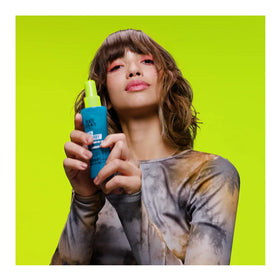 TIGI Bed Head styled beach waves on model showing natural texture and volume