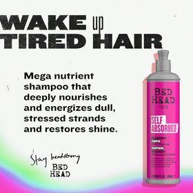TIGI Bed Head label close-up highlighting ingredients and scent
