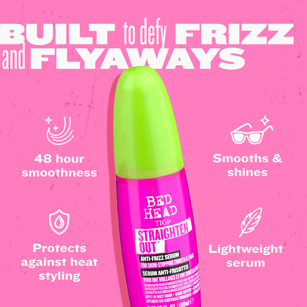 TIGI Bed Head serum texture on hand showing lightweight consistency