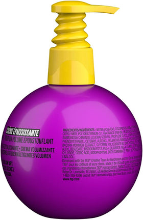 TIGI Bed Head texture close-up of lotion on hand showing lightweight spreadability
