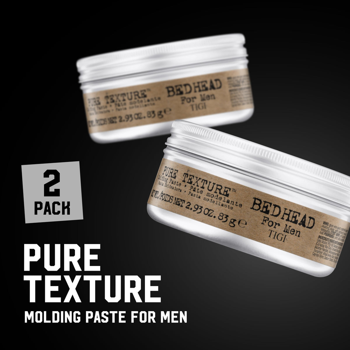 TIGI Bed Head close-up of paste texture revealing creamy-to-paste consistency benefit