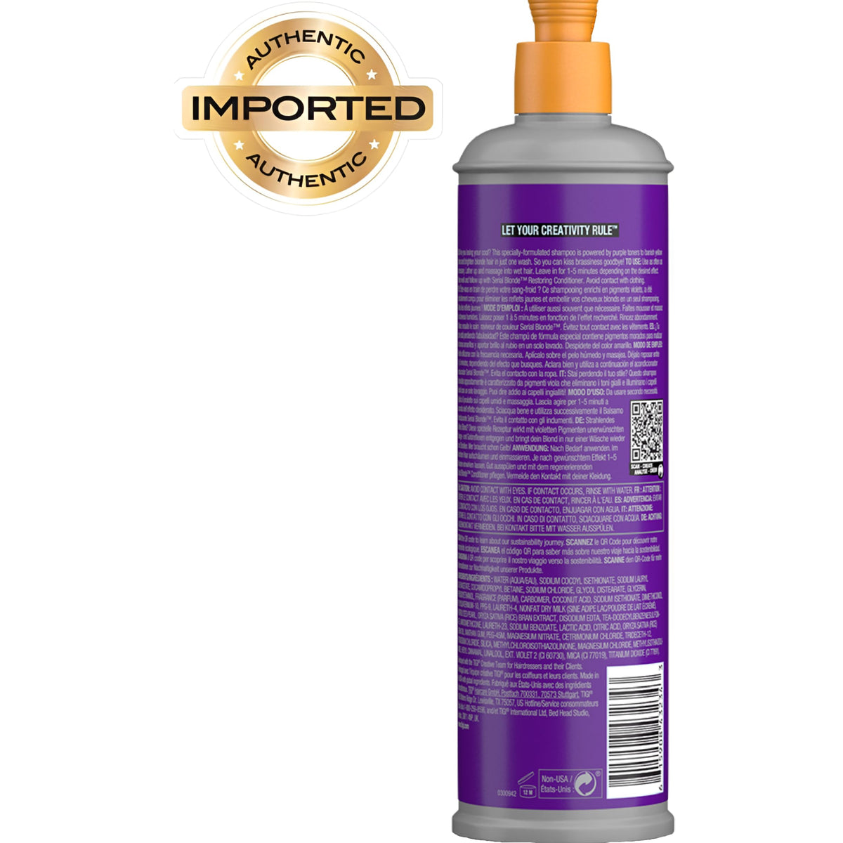 TIGI Bed Head lather texture close-up showing conditioning and shine benefit