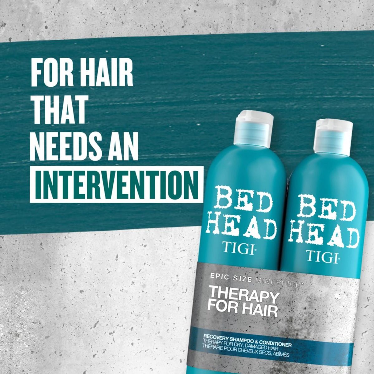 TIGI Bed Head shampoo texture close-up demonstrating silky moisturizing formula