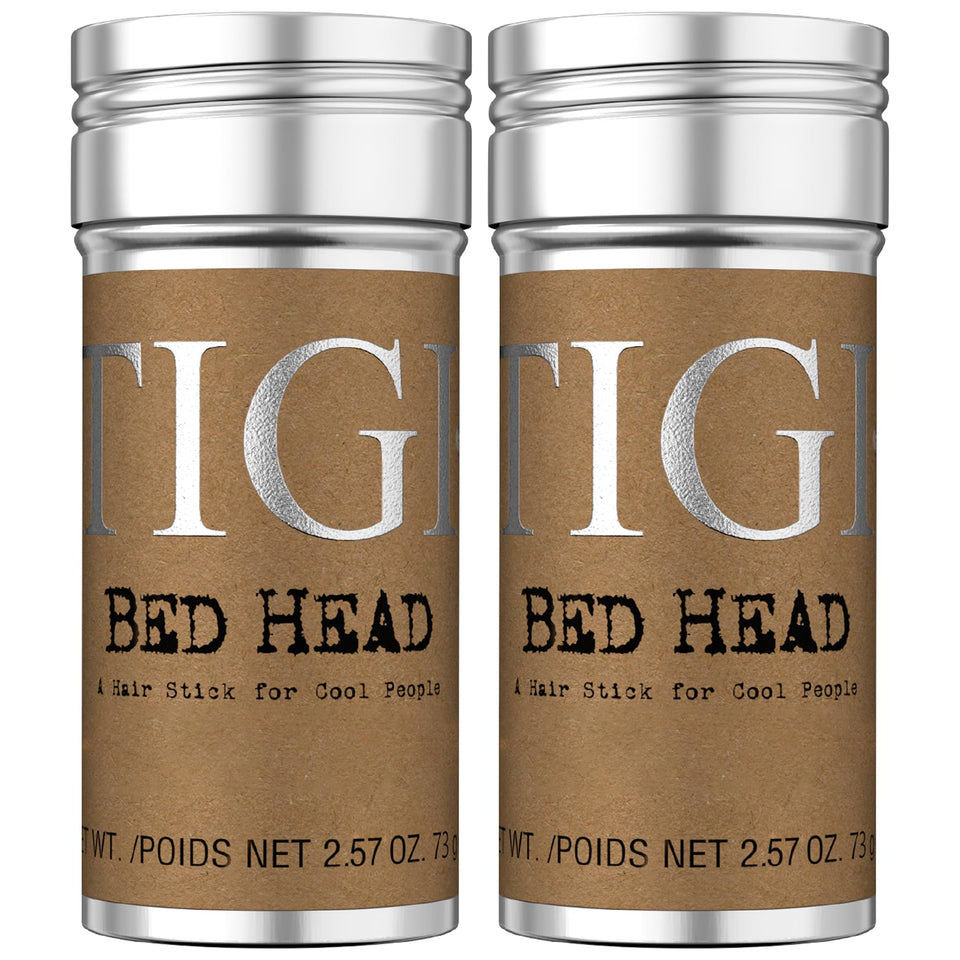TIGI bed head front-packaging showing two wax stick tubes and benefits