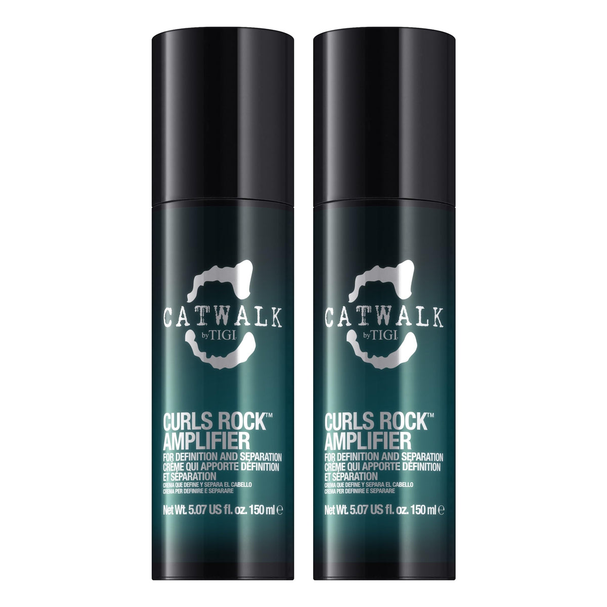 TIGI Catwalk front packaging showing two tubes and product benefits
