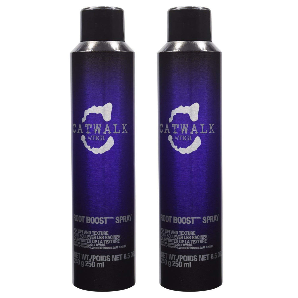 TIGI Catwalk root boost spray front view shows label and bottle, promotes quick lift