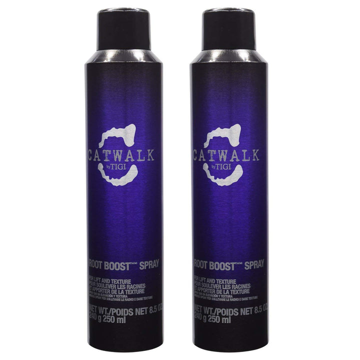 TIGI Catwalk root boost spray front view shows label and bottle, promotes quick lift