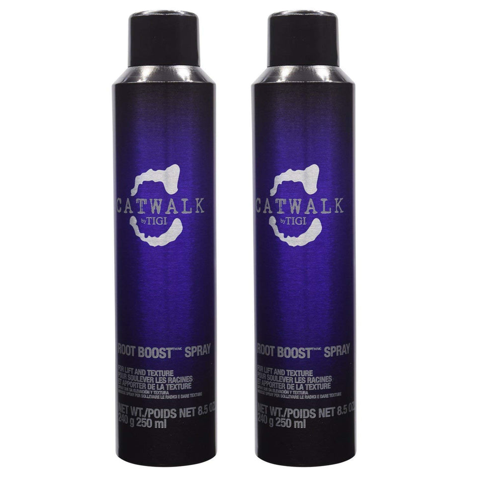 TIGI Catwalk root boost spray front view shows label and bottle, promotes quick lift