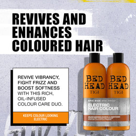 TIGI Colour Goddess shampoo pump close-up highlighting easy dispensing and salon convenience