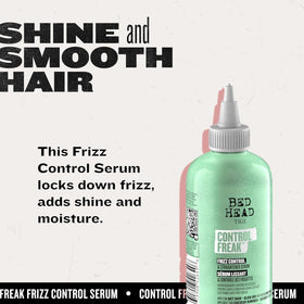 TIGI Control Freak applied to mid-lengths demonstrating easier styling and frizz control