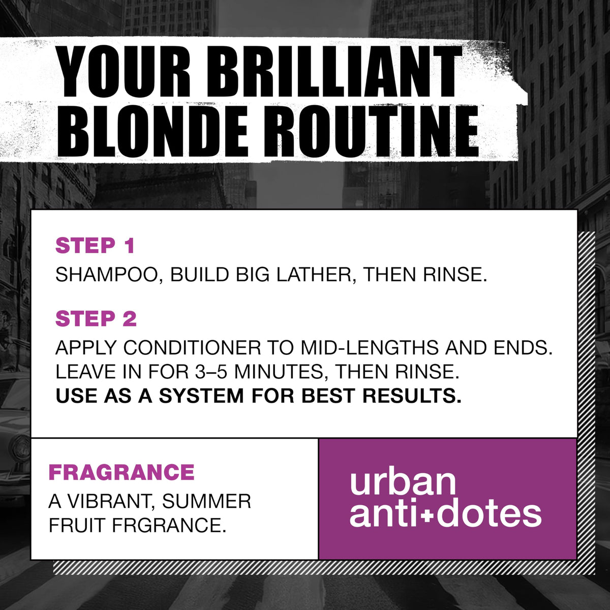 TIGI Dumb Blonde next to a ruler showing 25.36 fl oz size and value