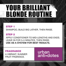 TIGI Dumb Blonde next to a ruler showing 25.36 fl oz size and value
